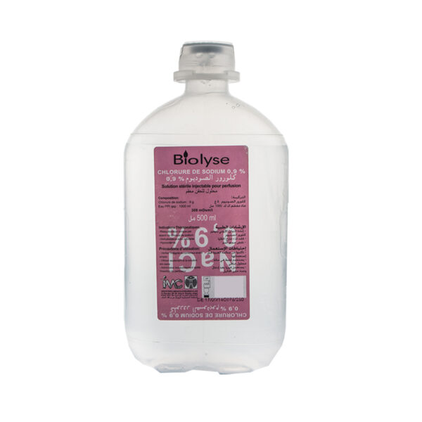 BIOLYSE SERUM CHLORURE DE SODIUM SALE 0.9% 500ML