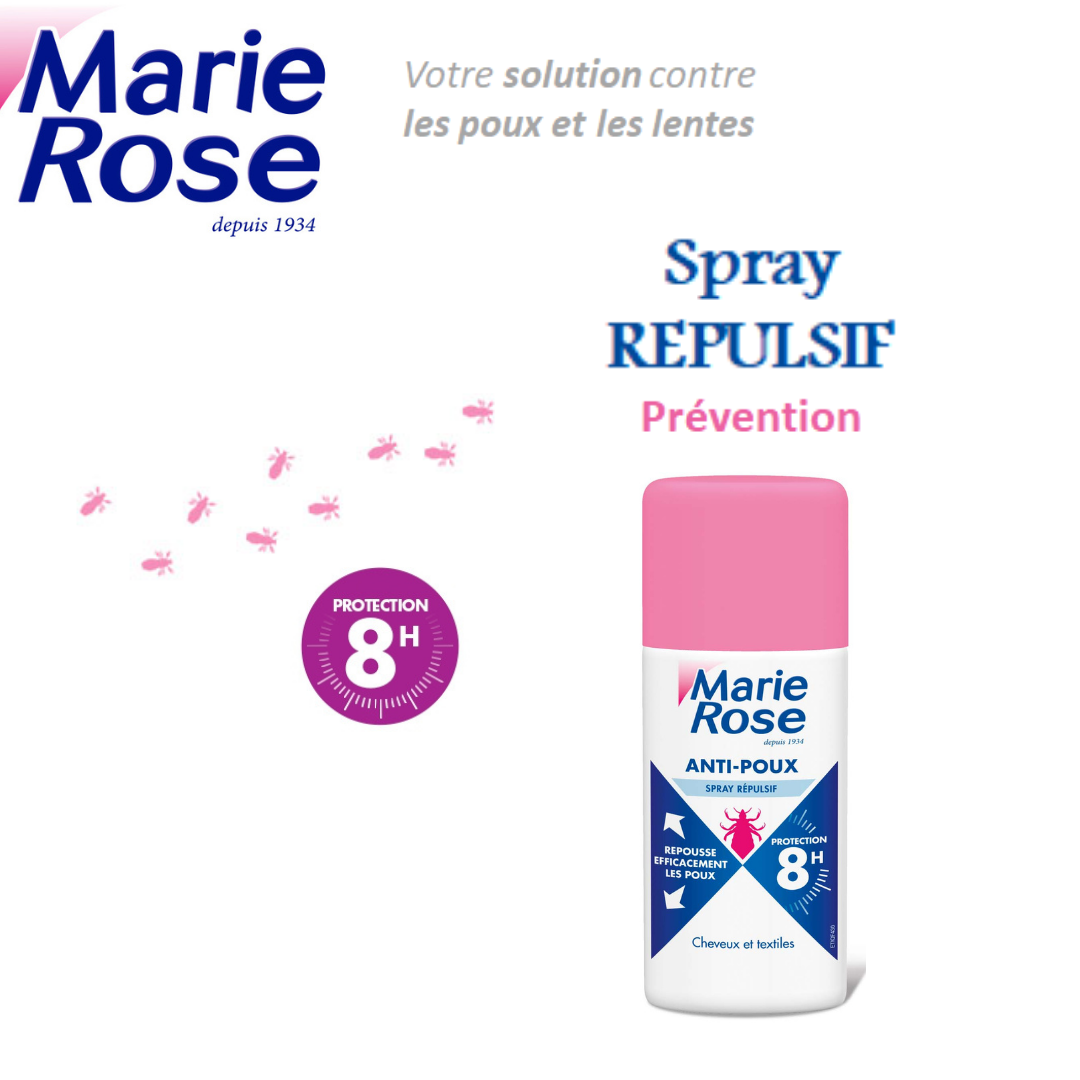 MARIE ROSE SPRAY REPULSIF ANTI-POUX 8H - Officine pharmaceutique du Dr  KHELLAF Samy